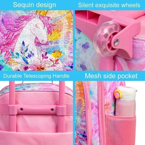 Miniatura 6 de Equipaje para niños y niñas, maleta de viaje con ruedas para niños pequeños