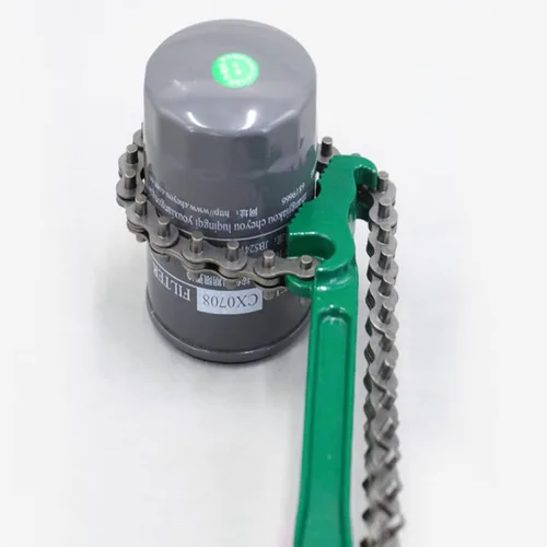 Miniatura 4 de Llave de cadena reversible resistente de 15 pulgadas Herramienta de montaje de tubería de filtro de combustible de aceite ajustable Ajuste