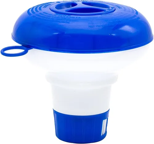 Dispensador de cloro para piscina, mini dispensador flotante de productos químicos para tabletas de cloro/bromo, soporte para tabletas de 1 pulgada,
