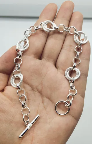 Miniatura 5 de Audofihy Pulseras con dijes para mujer, pulseras de plata de ley para mujer