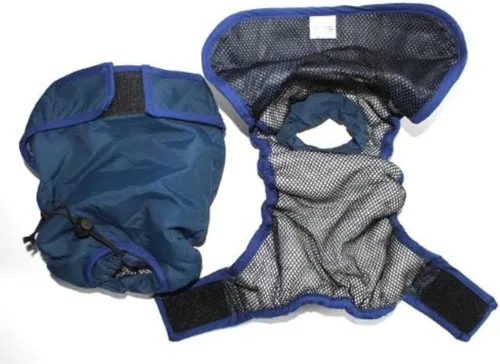 Miniatura 2 de 1 pañal para mascotas, hembra, para perros pequeños y grandes, gatos, impermeable, reutilizable, lavable, forro acolchado