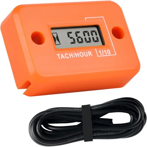 Miniatura 9 de Runleader Mini Tacómetro Digital Cuenta Horas, Acumula Horas TOTAL, Pantalla de RPM en Tiempo Real, Operación a Batería para Cortacésped ZTR