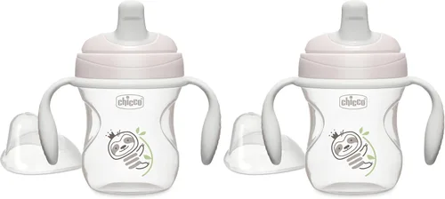 Miniatura 13 de Chicco Trainer Sippy Cup 6+ meses, taza de entrenamiento de bebé de 7 onzas con boquilla semisuave resistente a las mordeduras, asas extraíbles