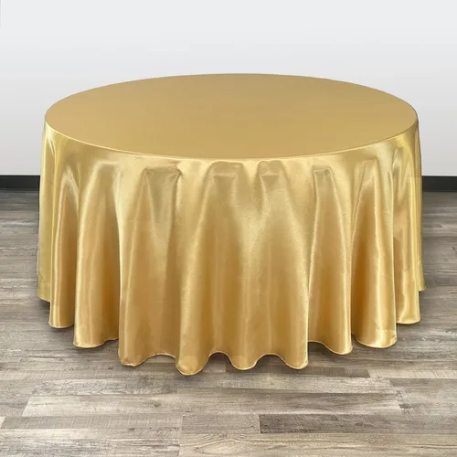 Miniatura 14 de YOUR CHAIR COVERS - Mantel redondo de satén de 120 pulgadas, color rubor, manteles de mesa redondos para mesas de banquete de 5 pies Blush