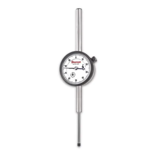 Miniatura 19 de Starrett Indicador de Cuadrante Serie 25 con Rodamientos de Rubí y Oreja en el Centro Posterior - Carátula Blanca, Rango de 0-.025", Cuadrante