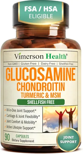 Miniatura 11 de Glucosamina Condroitina MSM – Suplemento de apoyo articular para mujeres y hombres con sulfato de glucosamina 1500 mg, condroitina y MSM