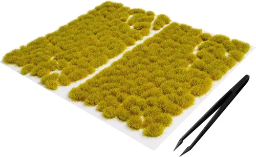 190 piezas de césped estático modelo de césped artificial ferroviario, césped artificial en miniatura, kit de terreno para bricolaje, modelo