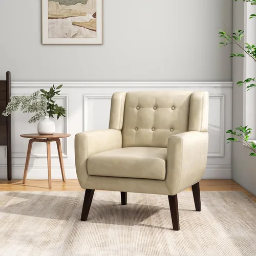 Miniatura 33 de Silla decorativa, sillas de tela moderna de mediados de siglo con brazos para sala de estar, cómodo sillón tapizado para dormitorio, sala de espera