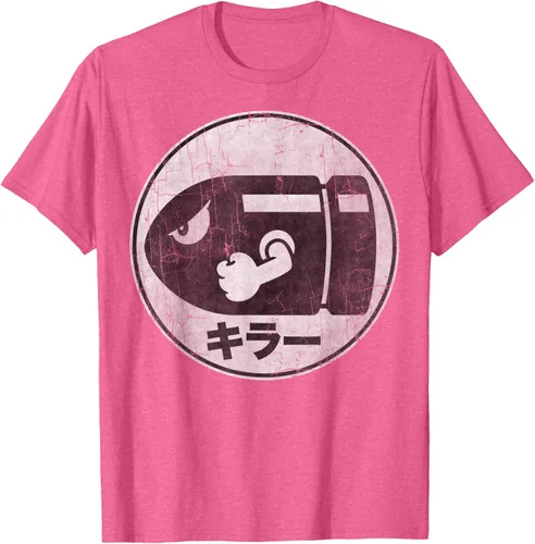 Miniatura 33 de Super Mario Camiseta con logotipo de Bullet Bill Distressed en Kanji