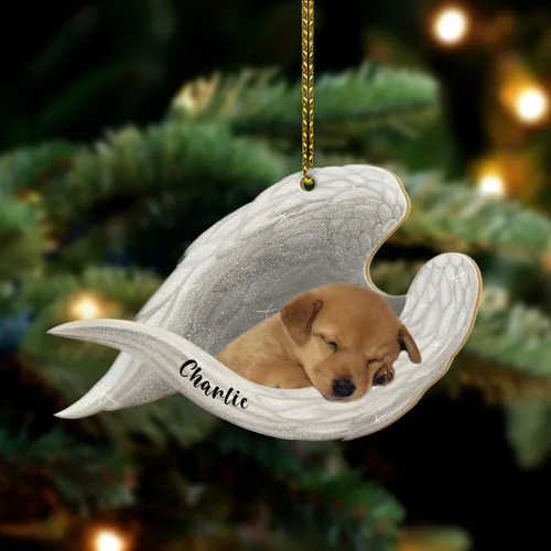 Miniatura 14 de Adorno plano 2D conmemorativo de perro pastor alemán personalizado, alas de ángel para mascotas, regalo de condolencia de pérdida, recuerdo