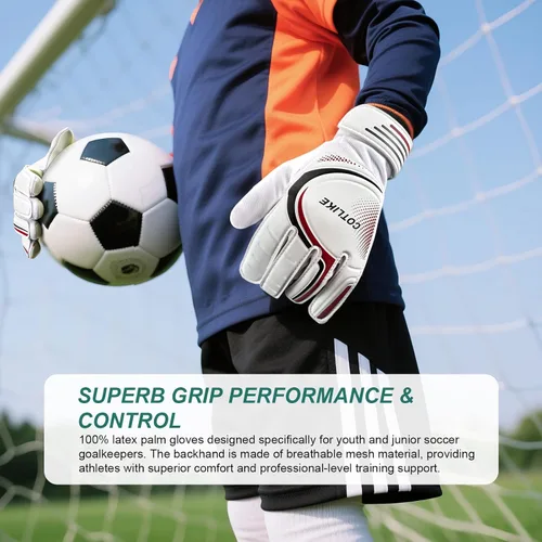 Miniatura 4 de Guantes de Portero de Fútbol – Guantes de Portero para Niños, Niñas y Jóvenes, Guantes de Portero para Niños de 8-12 con Agarres Fuertes, Palmas