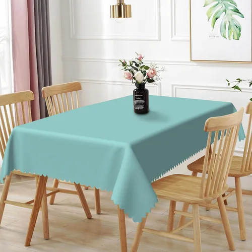 Miniatura 22 de 52x70inches Apple Green Tablecloth Heavy Duty Washable Polyester Fabric Table Cloth Rectangular Solid Color Table Cover for Kitchen Dining Room