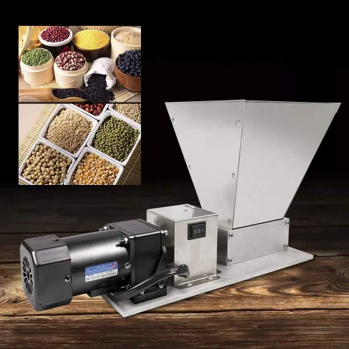 Miniatura 3 de Molinillo eléctrico de grano de 110 V, 60 W, molinillo de maíz de acero inoxidable, trituradora de malta, molinillo de trigo de cebada con embudo