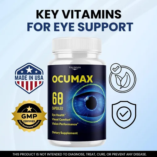 Miniatura 3 de OcuMax Cápsulas OcuMax OcuMax Advanced Eye Health Support Máxima Fuerza, Suplemento Todo Natural Vitaminas para Salud General y Apoyo al Bienestar