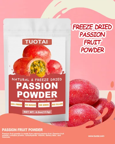 Miniatura 2 de Polvo liofilizado de fruta de la pasión, 4 onzas, polvo de fruta de la pasión para pasteles, bebidas y alimentos para hornear