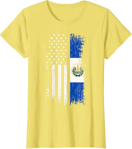 Miniatura 41 de Camiseta de la bandera de Estados Unidos salvadoreño - Camiseta de El Salvador USA
