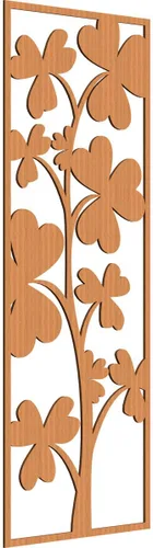 Miniatura 151 de 9 3/8 pulgadas de ancho x 24 3/8 pulgadas de alto x 1/4 pulgadas de alto, Bradford Paneles de pared decorativos de madera de calado, roble rojo rojo