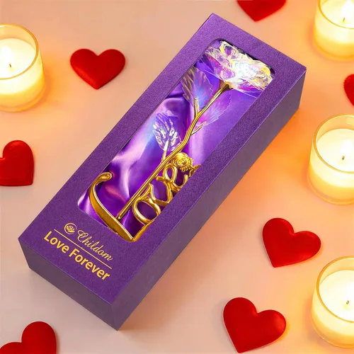 Miniatura 5 de Esta rosa con los colores del arcoíris y una base con la palabra Love es un regalo único para cumpleaños o Día de la Madre para madres, futuras