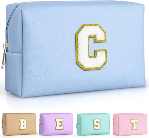 Miniatura 40 de TOPEAST - Bolso de maquillaje para mujer, G Blanco nacarado-rosa
