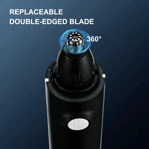 Miniatura 2 de Recortador de nariz para hombres y mujeres, removedor profesional de cejas y vello facial, IPX7 impermeable, recargable por USB, fácil limpieza