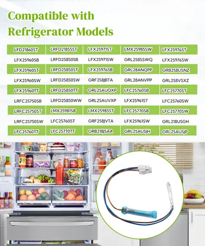 Miniatura 3 de Las piezas de repuesto del conjunto del sensor de descongelación del refrigerador se adaptan al refrigerador LG Kenmore, reemplaza 6615JB2005H