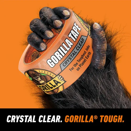 Miniatura 2 de Cinta adhesiva transparente Gorilla Crystal Clear, 4.78 cm x 16.5 m (paquete de 6) - Resistente al clima para proyectos y reparaciones en interiores