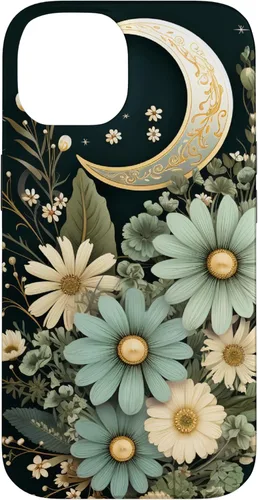 Miniatura 4 de Funda botánica de flores silvestres para iPhone 13 verde salvia