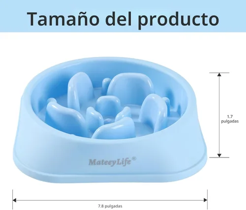 Miniatura 3 de MateeyLife Cuencos de alimentación lenta para perros, 2 unidades, cuencos rompecabezas antiasfixia para comida de perros, alimentación interactiva