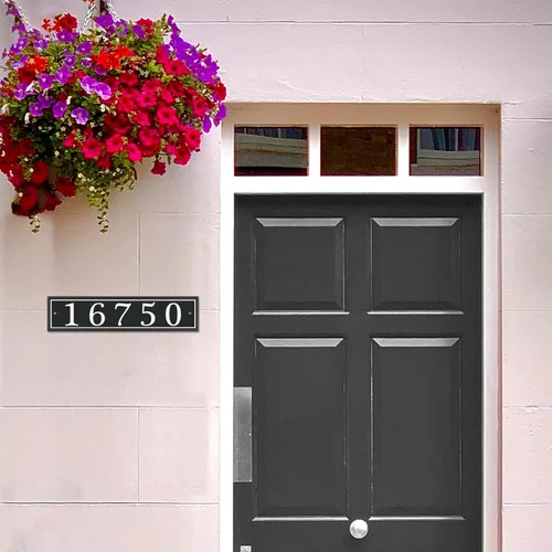 Miniatura 4 de Placa de Dirección Reflectante Personalizada, Letrero de Dirección de Aluminio Personalizado para Buzón, Casa, Calle, Exterior, Letrero Horizontal