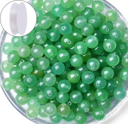 Miniatura 43 de QINJIEJIE 105 piezas de cuentas de piedra de 7 chakras de 8 mm, cuentas naturales redondas sueltas de gemas para pulseras, cuentas de cristal