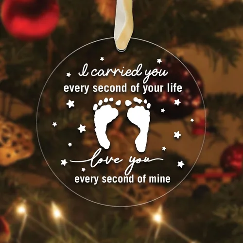 Miniatura 6 de Adornos Conmemorativos para Bebés, Te Llevé Cada Segundo, Regalos Conmemorativos por la Pérdida de Hija/Hijo, Regalo para Abortos Espontáneos