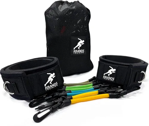 Miniatura 10 de Kbands Bandas de resistencia para piernas de velocidad y fuerza Incluye programas de entrenamiento digital Speed 101 y Agility FX - Tamaños