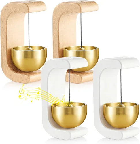 Miniatura 9 de Zonon 2 Piezas Campanillas de Viento Magnéticas de Madera Decoración de Timbre de Puerta Campana de Comerciantes para Apertura de Puerta Forma de C