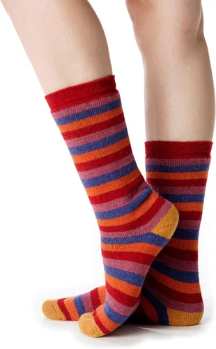 Miniatura 2 de Invisible World Calcetines de alpaca para mujer, cómodos y bonitos, a rayas