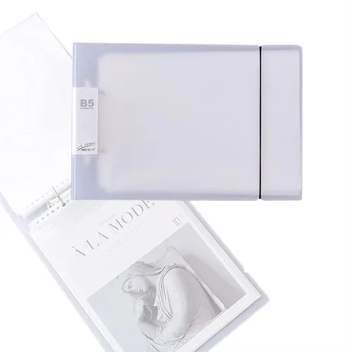 Miniatura 7 de Organizador de tarjetas de felicitación, con capacidad para más de 50 páginas, 2 anillas, carpetas de postales transparentes, álbum de fotos