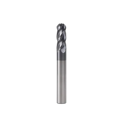 Miniatura 11 de Fresa de punta de bola ISB, diámetro de 1/16", diámetro de vástago de 1/8", brocas de carburo de grano micro de 4 canales para fresadora CNC