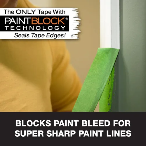 Miniatura 11 de FrogTape Cinta para pintores multisuperficie con bloque de pintura, 1 pulgada de ancho (0.94 pulgadas x 60 yardas), adherencia media, verde, 1 rollo