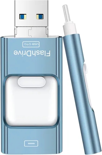 Miniatura 14 de Thumb Drive para iPhone 128 GB, 4 en 1 USB tipo C, memoria USB tipo C, almacenamiento externo Falsh Drive para iPhone, iPad, computadora Android