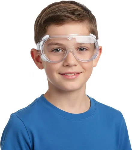 Miniatura 4 de Gafas de seguridad para niños, lentes de policarbonato ligero y marco de PVC, unisex, 7 piezas