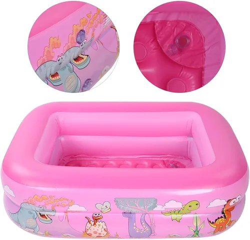 Miniatura 8 de Piscina familiar inflable con bomba de 47.2 x 35.4 x 14.2 in, piscinas para niños y adultos o toda la familia, más que otras piscinas inflables