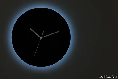 Miniatura 8 de Custom Name Whatever, you're late anyway/Round Black - Wall Clock- Optional RGB LED 5V Backlit