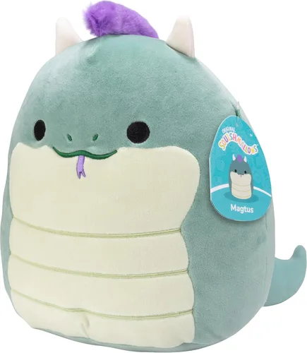 Squishmallows Magtus el dragón de 10 pulgadas – Peluche oficial de Jazwares – Juego de Tronos, Casa del Dragón, Llama de hierro, juguete de peluche