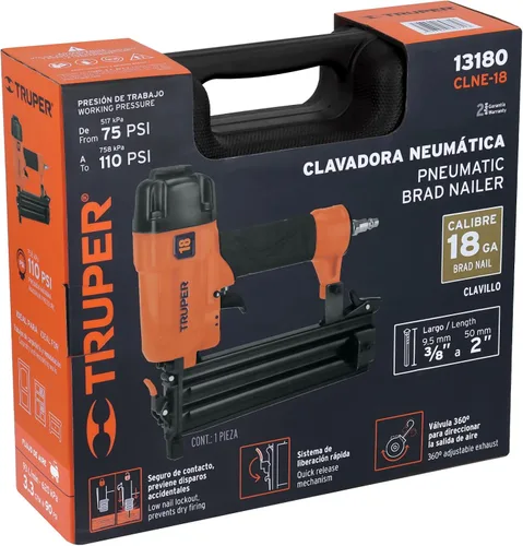Miniatura 4 de Truper Clavadora neumática CLNEU-2 de 2" con caja de plástico