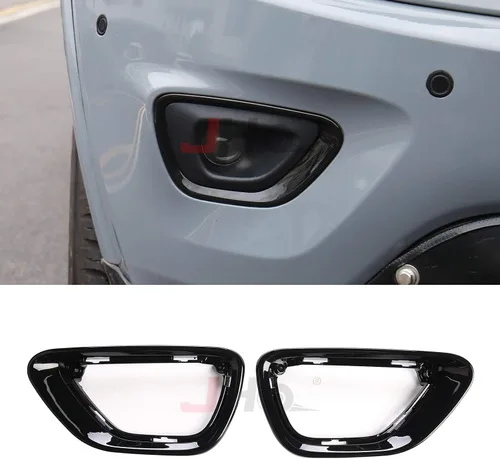 Miniatura 8 de JHO Cubierta de luces antiniebla delanteras de automóvil, marco de lámpara antiniebla, reemplazo para Jeep Grand Cherokee 2014-2016 2015 Accesorios