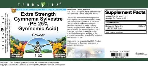 Miniatura 3 de Extra Strength Gymnema Sylvestre (PE 25% ácido gimnémico) Polvo (1 oz, ZIN: 512967)
