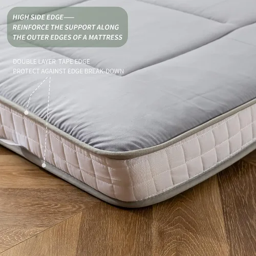 Miniatura 6 de MAXYOYO - Colchón tipo futón japonés, acolchado, para cama, extra grueso, plegable, transpirable, tumbona para el suelo, cama de invitados para gris