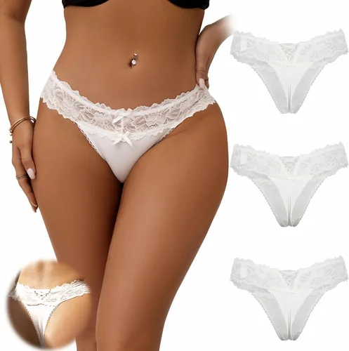 Miniatura 33 de ohyeah Tangas sexy de encaje tangas bragas de tiro bajo ropa interior para mujer de algodón entrepierna braga tangas bragas 4-18