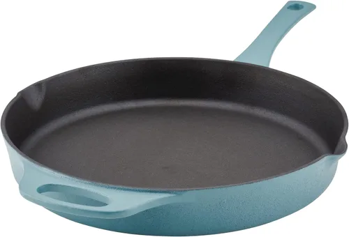 Miniatura 21 de Rachael Ray NITRO Sartén de Hierro Fundido con Mango Auxiliar y Picos Vertedores, 12 Pulgadas, Gris