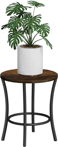 Miniatura 11 de YINMIT - Soporte para plantas de interior, estante de 2 niveles y redondo para macetas, estante para macetas de flores, estante de soportes Gris