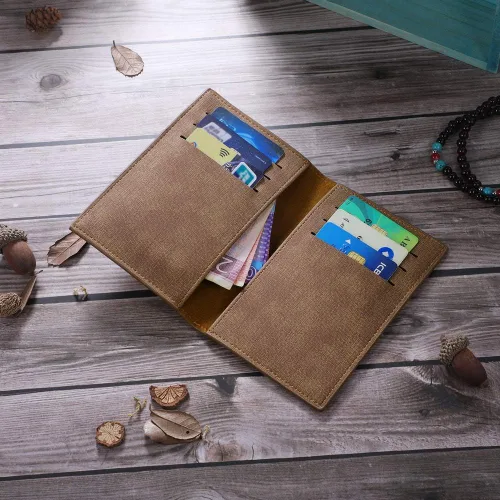 Miniatura 5 de Gemszoo Cartera personalizada con foto personalizada de cuero para hombres padre, Style 5